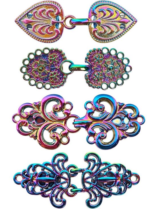 Jewelry - 4-Piece Vintage Sweater Swirl Cape Cloak Clips for Dress Retro Cardigan Shawl Co